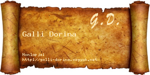 Galli Dorina névjegykártya